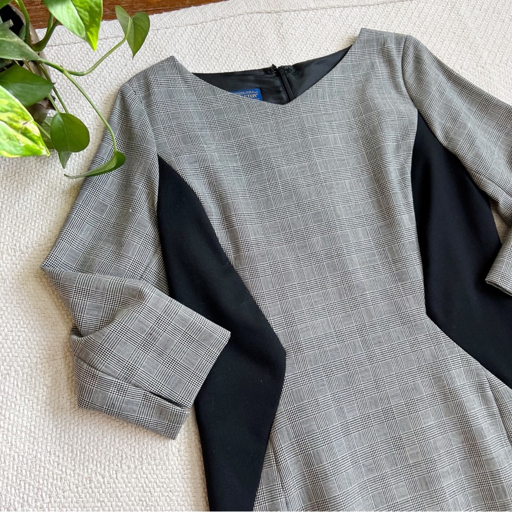 Pendleton Wool Houndstooth Plaid Slimming Sheath … - image 2